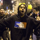 Protesters celebrate outside the University of Illinois at Chicago Pavilion where Republican presidential candidate Donald Trump canceled a campaign rally over safety concerns March 11, 2016, in Chicago. The Illinois Republican presidential primary will be held March 15.
Jonathan Gibby/Getty Images